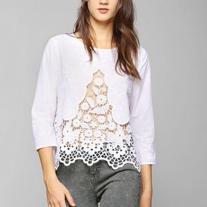 Urban Outfitters Kimchi Blue Holly Lace Blouse